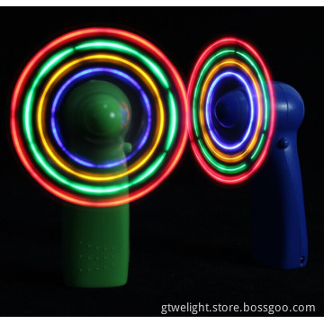 LED Mini Flashing Fan Colorful Small Fan Light up Fan Toy